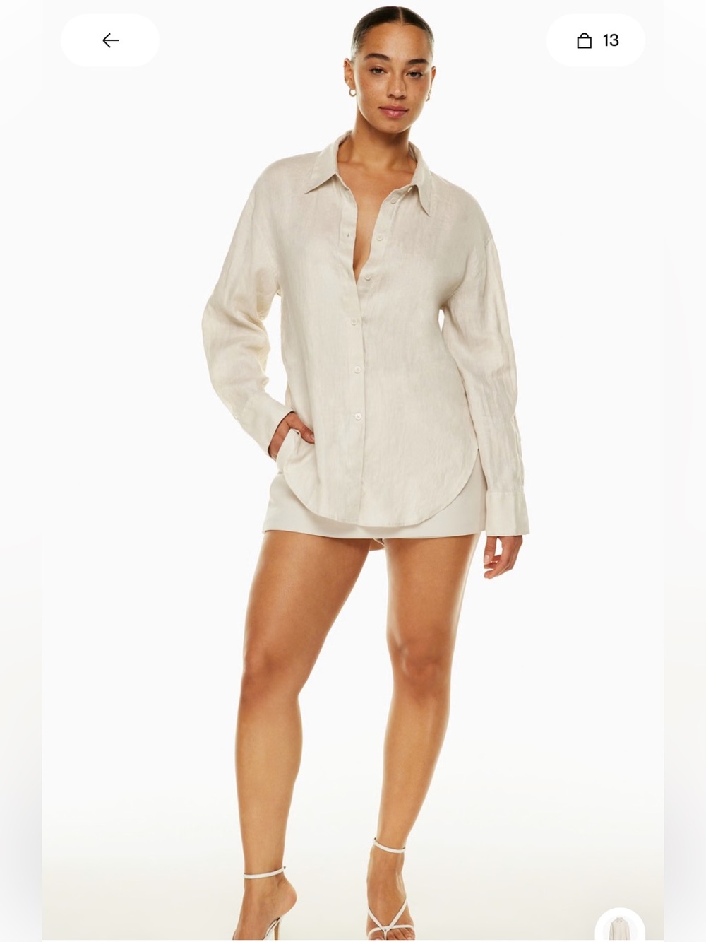 Aritzia Babaton Essential Oversized Linen Shirt